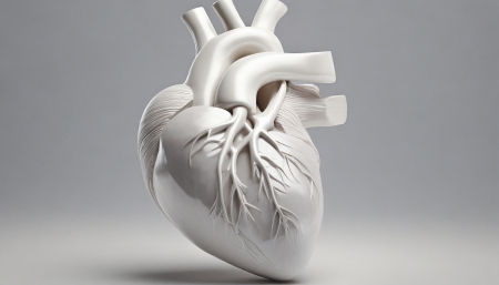 Modello di muscolo cardiaco bianco