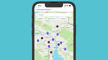Kartenansicht in der App