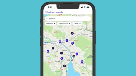 Visualizzazione della mappa nell'app